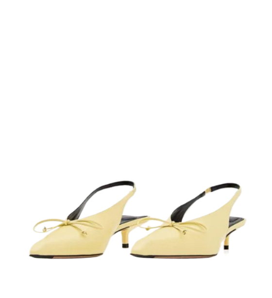 LES leather slingback heels