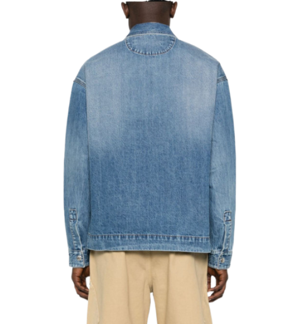 CHEMISE logo patch denim shirt