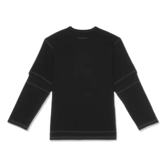 Number logo detail layered t-shirt