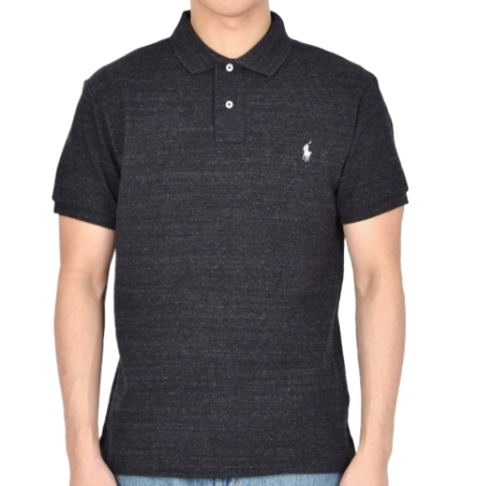 Pony logo embroidered short sleeve collar
