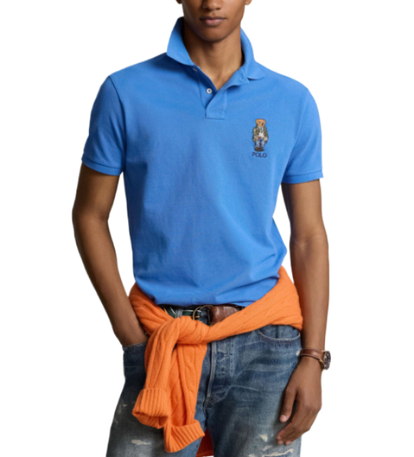 Polo Bear embroidered polo short sleeve shirt