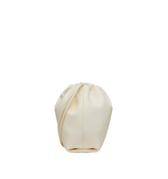 V logo nappa leather mini bucket bag