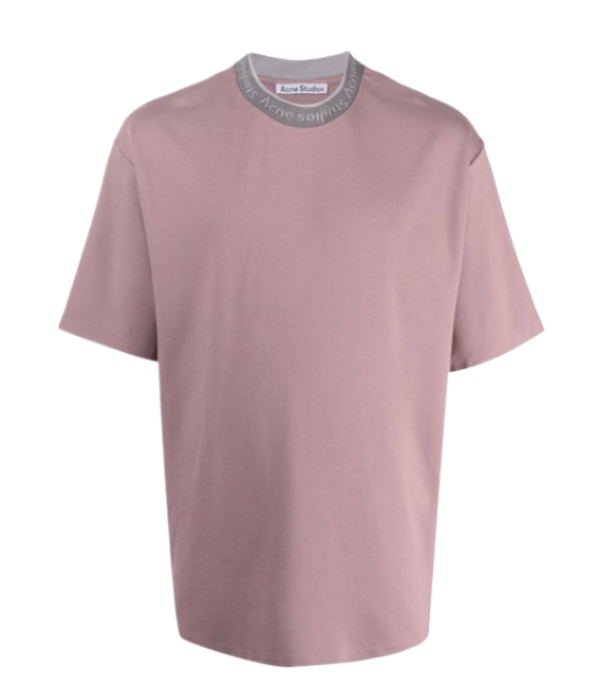 LOGO RIB T-SHIRT MAUVE PURPLE
