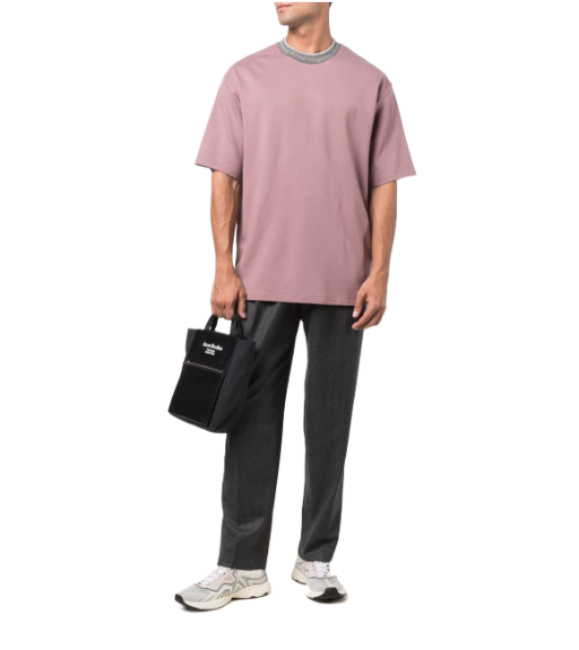 LOGO RIB T-SHIRT MAUVE PURPLE