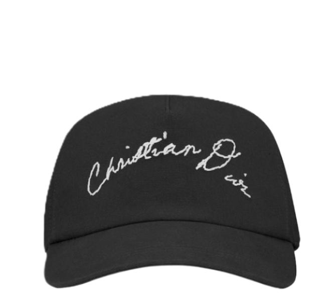 Handwritten Christian Dior signature cap
