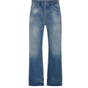 2021M loose fit denim pants - mid blue