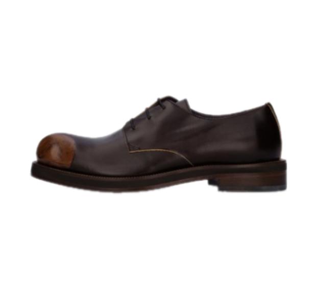 Leather Derby Shoes - Brown