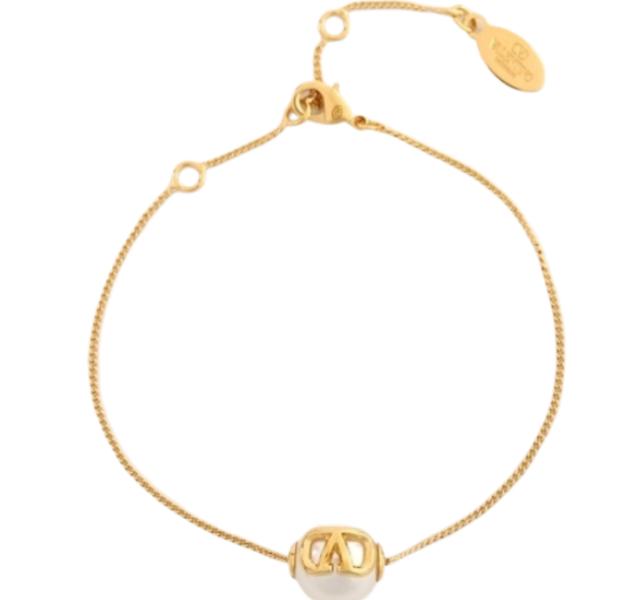 Signature V logo pearl bracelet