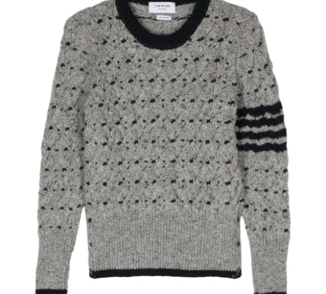 Mohair 4 Bar Stripe Knit