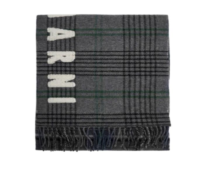 Double check wool scarf