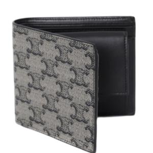 Celine Bi-Fold Wallet with Coin in Triomphe Canvas Vintage Beige