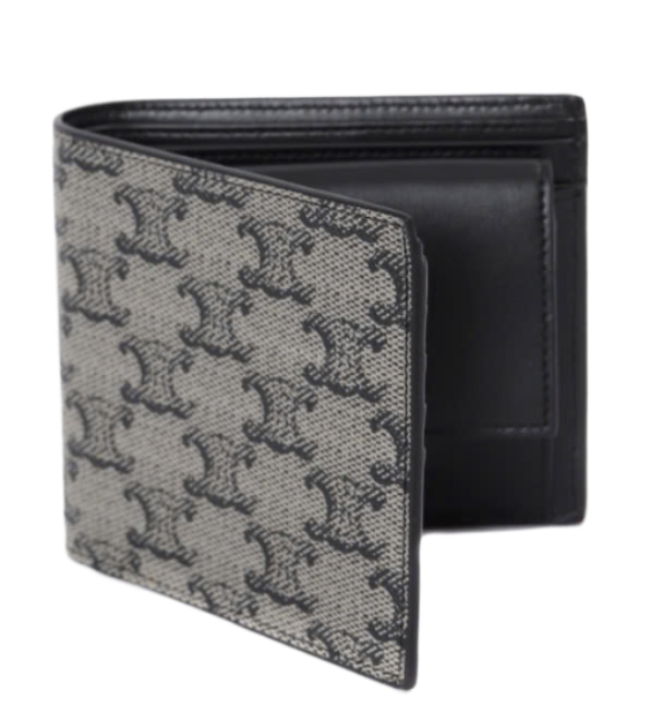 Celine Bi-Fold Wallet with Coin in Triomphe Canvas Vintage Beige
