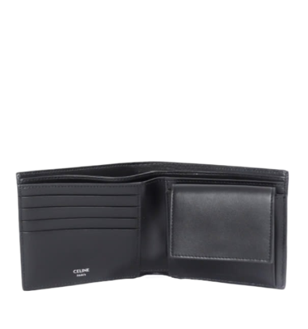 Celine Bi-Fold Wallet with Coin in Triomphe Canvas Vintage Beige