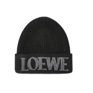 Loewe Beanie in Wool Black