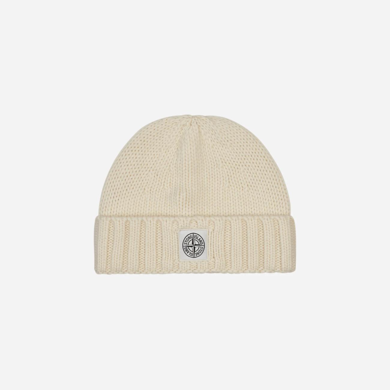 Ivory wool beanie hat