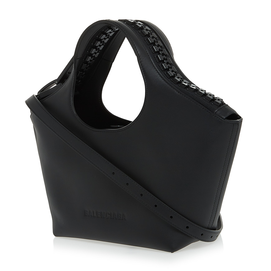 Balenciaga Black Megazip Leather Shoulder Bag