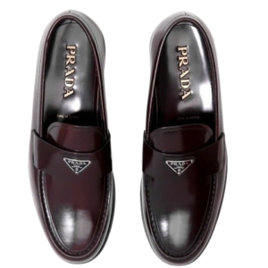 Brushed leather loafers