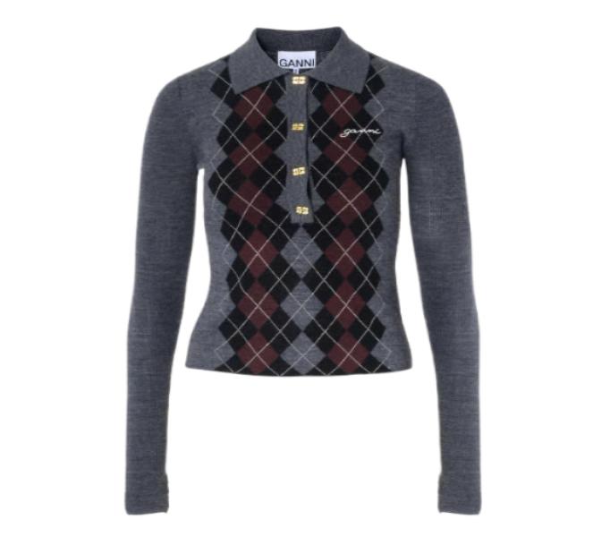 Argyle polo shirt