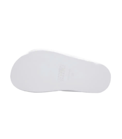 Leather Platform Sandals - White 