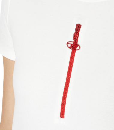 (W) Diesel T Vazy Short Sleeve T-Shirt White