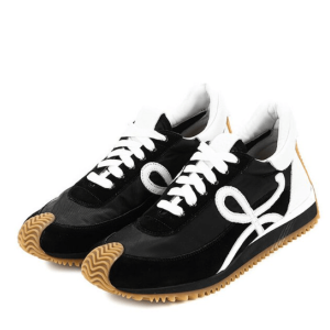 Loewe Flow Runner in Nylon and Suede Black White