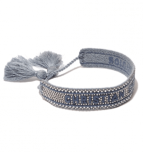 (W) Dior J'Adior Bracelet Gray Silver Tone Crystals