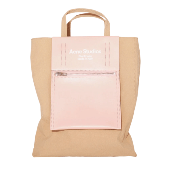 Acne Studios Baker Out Medium Tote Bag Brown Pink