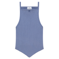 Courrèges pointy ribbed-knit tank top