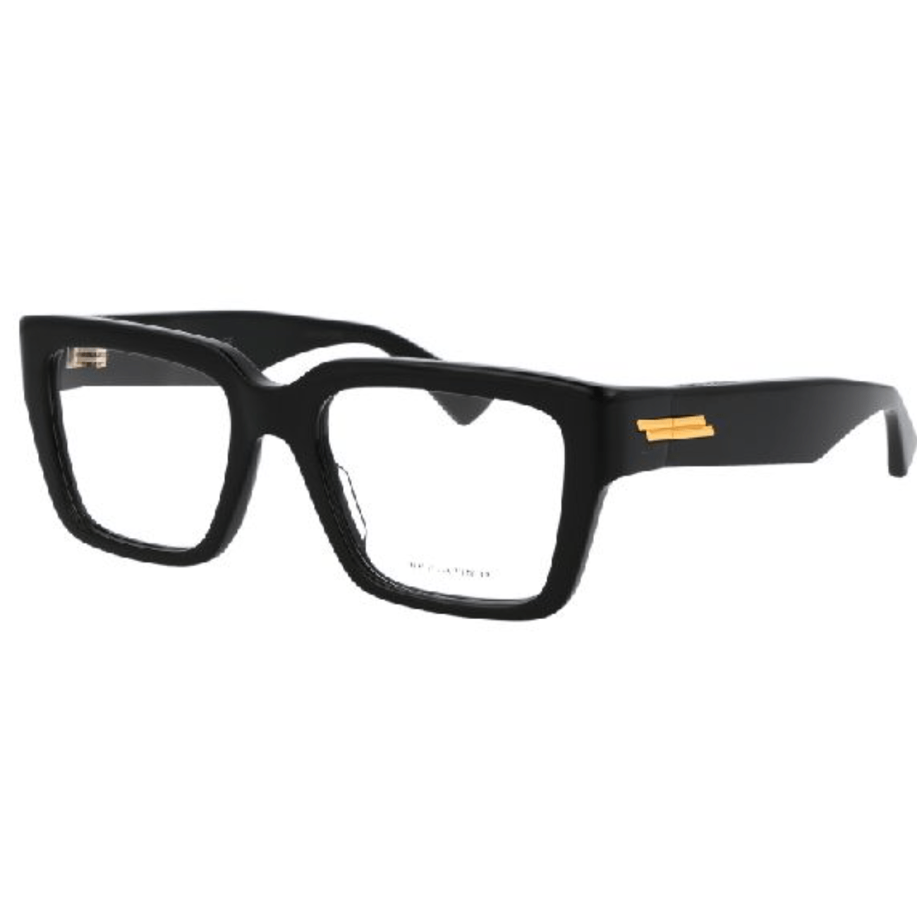 Matte black square glasses