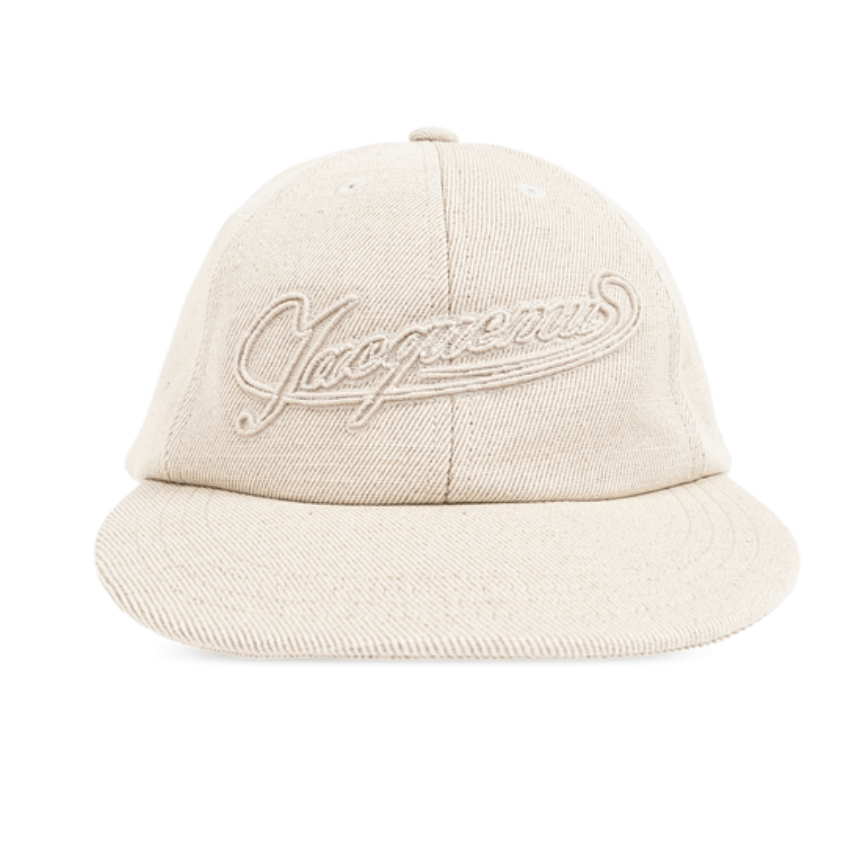Logo Detail Linen Cotton Ball Cap