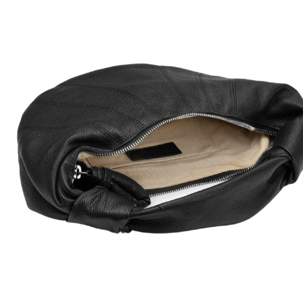 Lemaire Mini Fortune Croissant Bag Soft Grained Leather Black