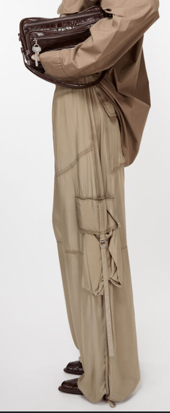 Side pocket viscose cargo pants