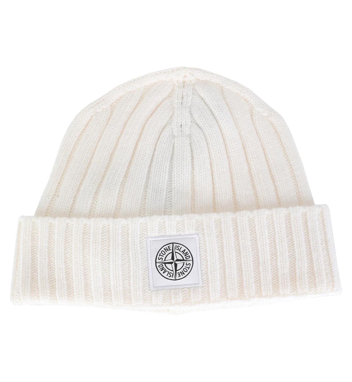 Stone island wool beanie (cream)