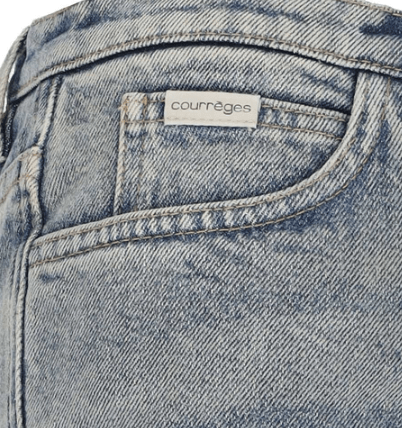 Back logo flare denim pants