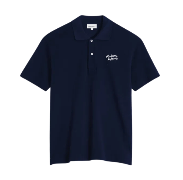 Maison Kitsune Handwriting Comfort Polo Navy