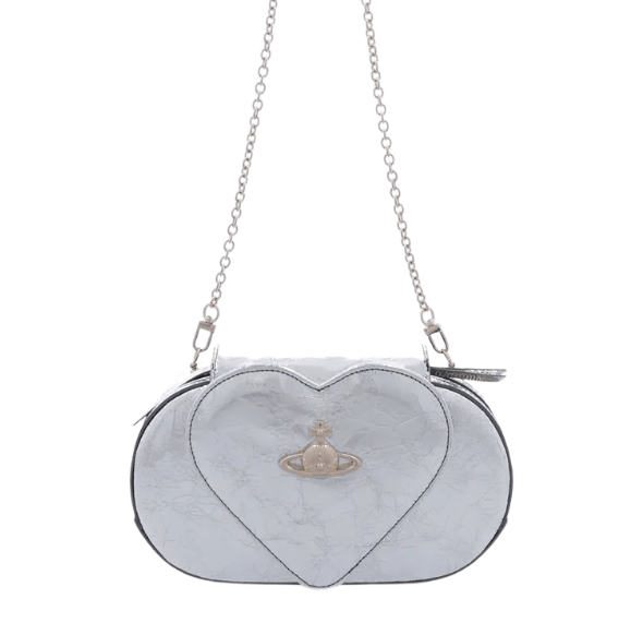 Johnny Heart Flap Crossbody Bag - Silver / 4803000KWL00A7Q401