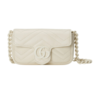 Gucci GG Marmont Super Mini Bag White Leather