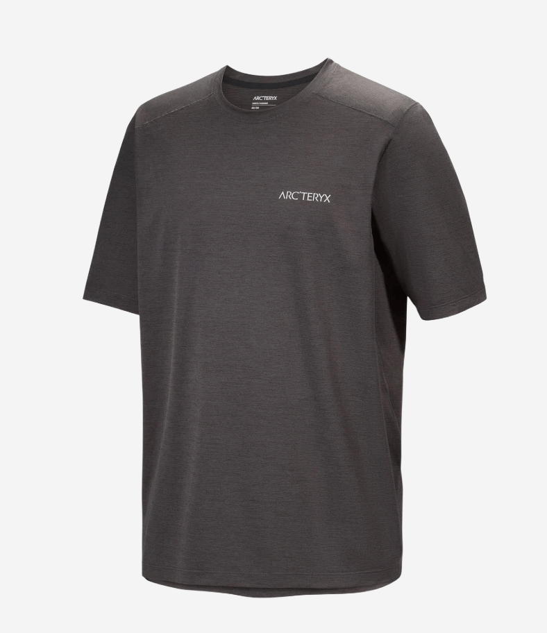 Arc'teryx Cormac Arc'Bird Logo SS T-Shirt Black Heather