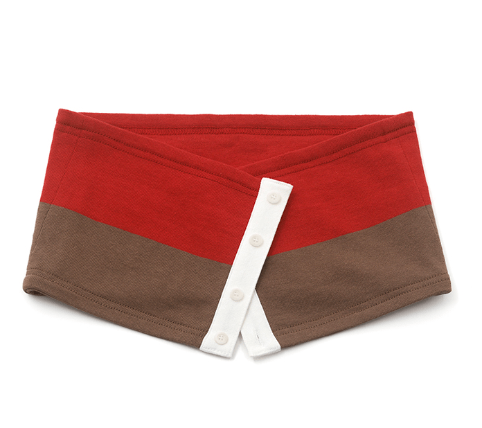 WET TAG 2way Stripe Rugby T-Shirt Red/Brown