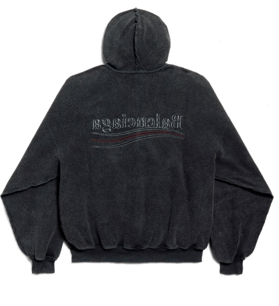 Inside Out Logo Cotton Zip Up Hoodie