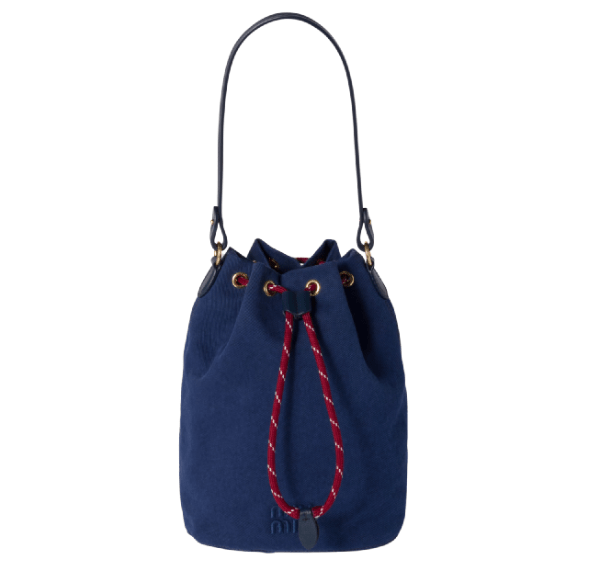 Miu Miu Gabardine Pouch Indigo Amaranth 
