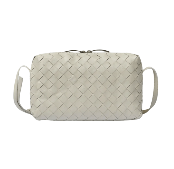 Intreciano Leather Crossbody Bag - Beige