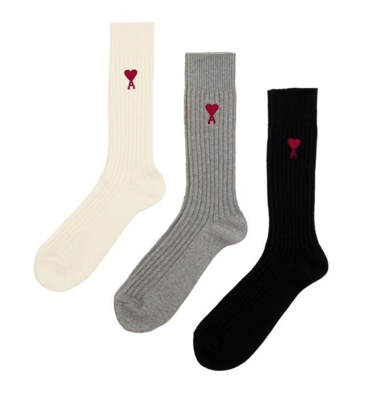 Chainstitch Heart Logo Embroidered Socks - 3