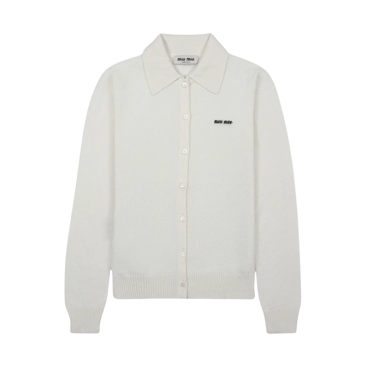 Cashmere Logo Cardigan - Ivory 