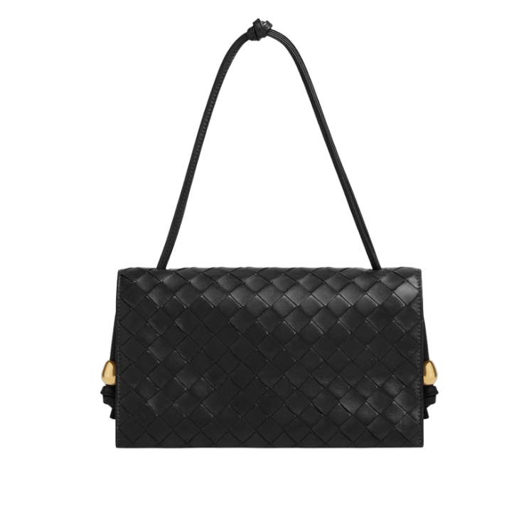 Bottega Veneta Trio Pouch on Strap Black
