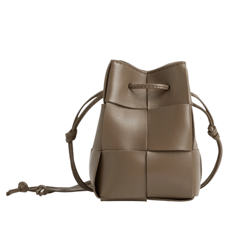 Bottega Veneta Mini Cassette Bucket Bag Taupe Grey