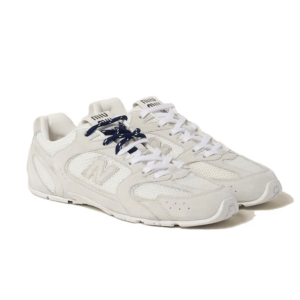 (W) New Balance x Miu Miu 530 Suede Mesh Sneakers White