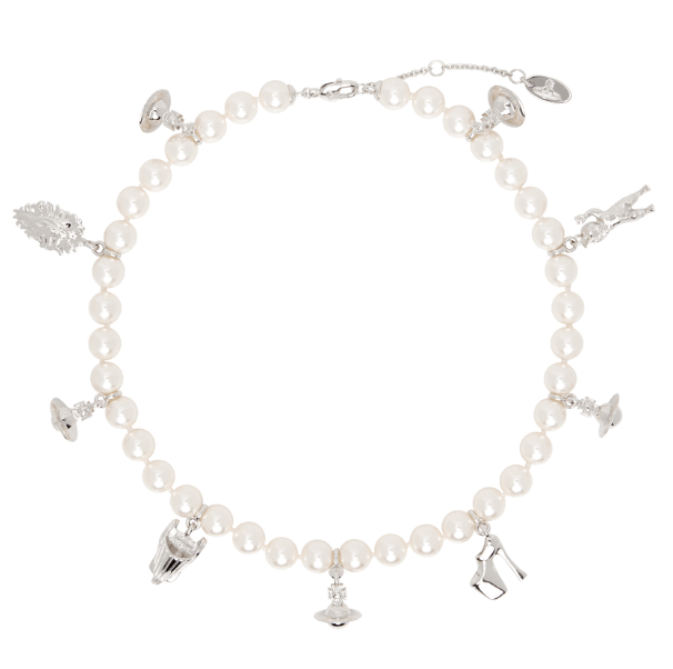 White Silver Anglo Pearl Necklace