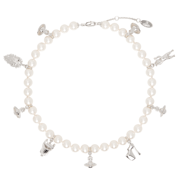 White Silver Anglo Pearl Necklace