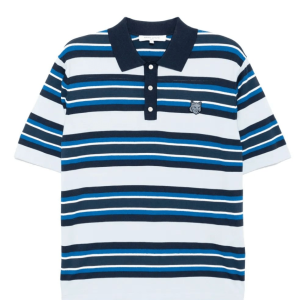 25SS BOLD FOX HEAD PATCH FINE GAUGE STRIPED POLO 
